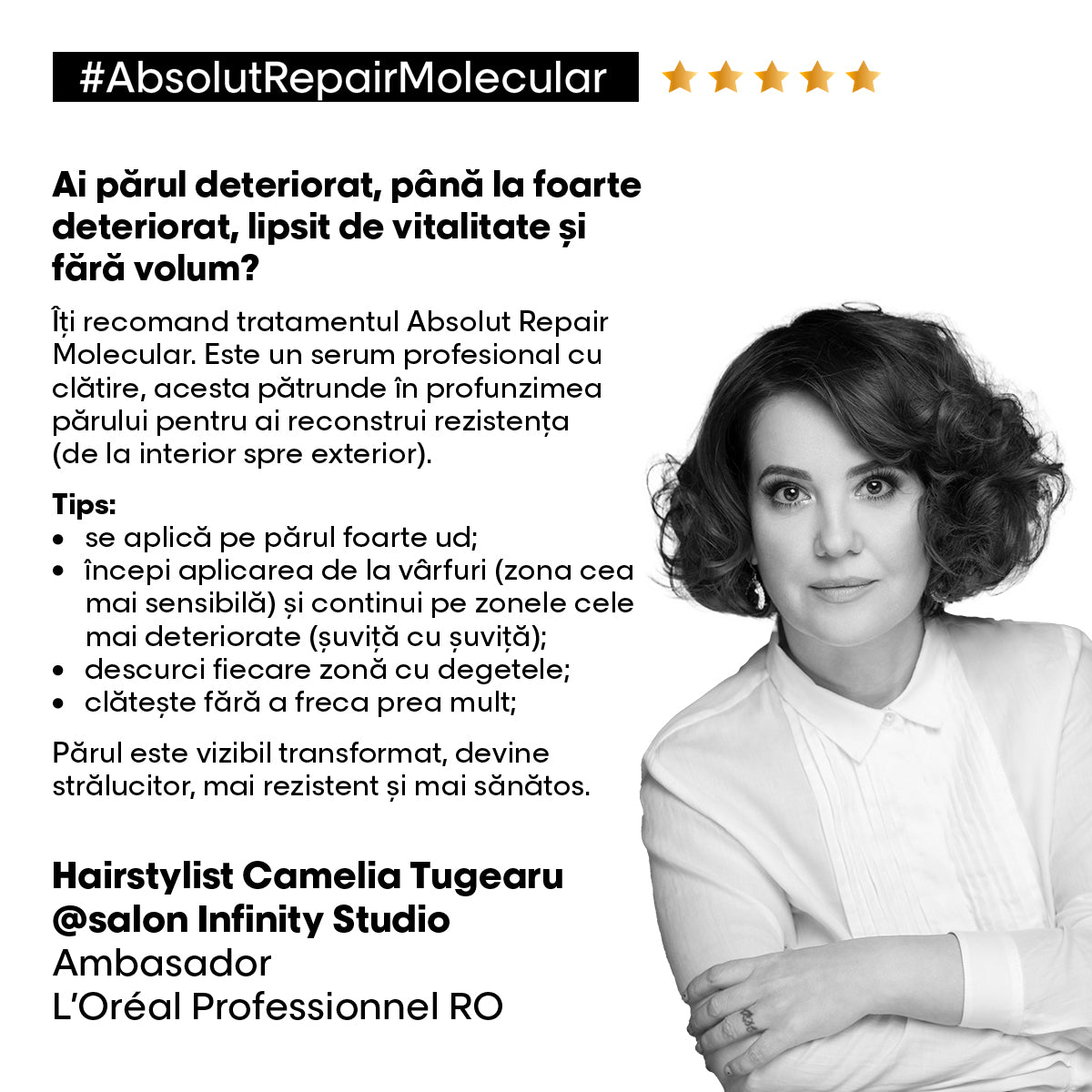 Kimosható szérum károsodott hajra — L'Oréal Professionnel Absolut Repair Molecular 250 ml