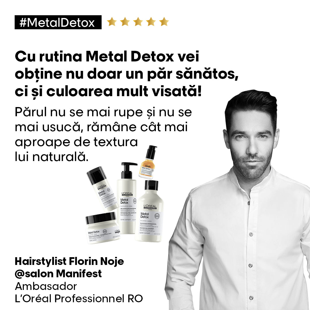 L’Oréal Professionnel Metal Detox Szett – Sampon + Maszk + Hajban Maradó Ápoló a Hajszín Védelemért és Törés Ellen