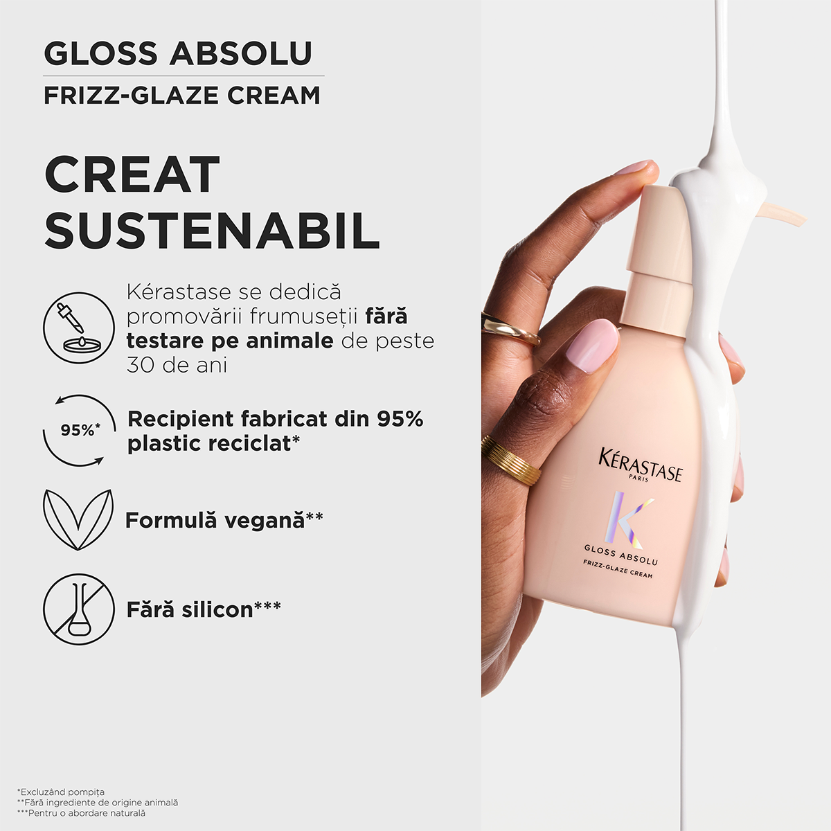 Kérastase Gloss Absolu krémes, szálló, göndörödő hajra való hajápoló sampon 240 ml