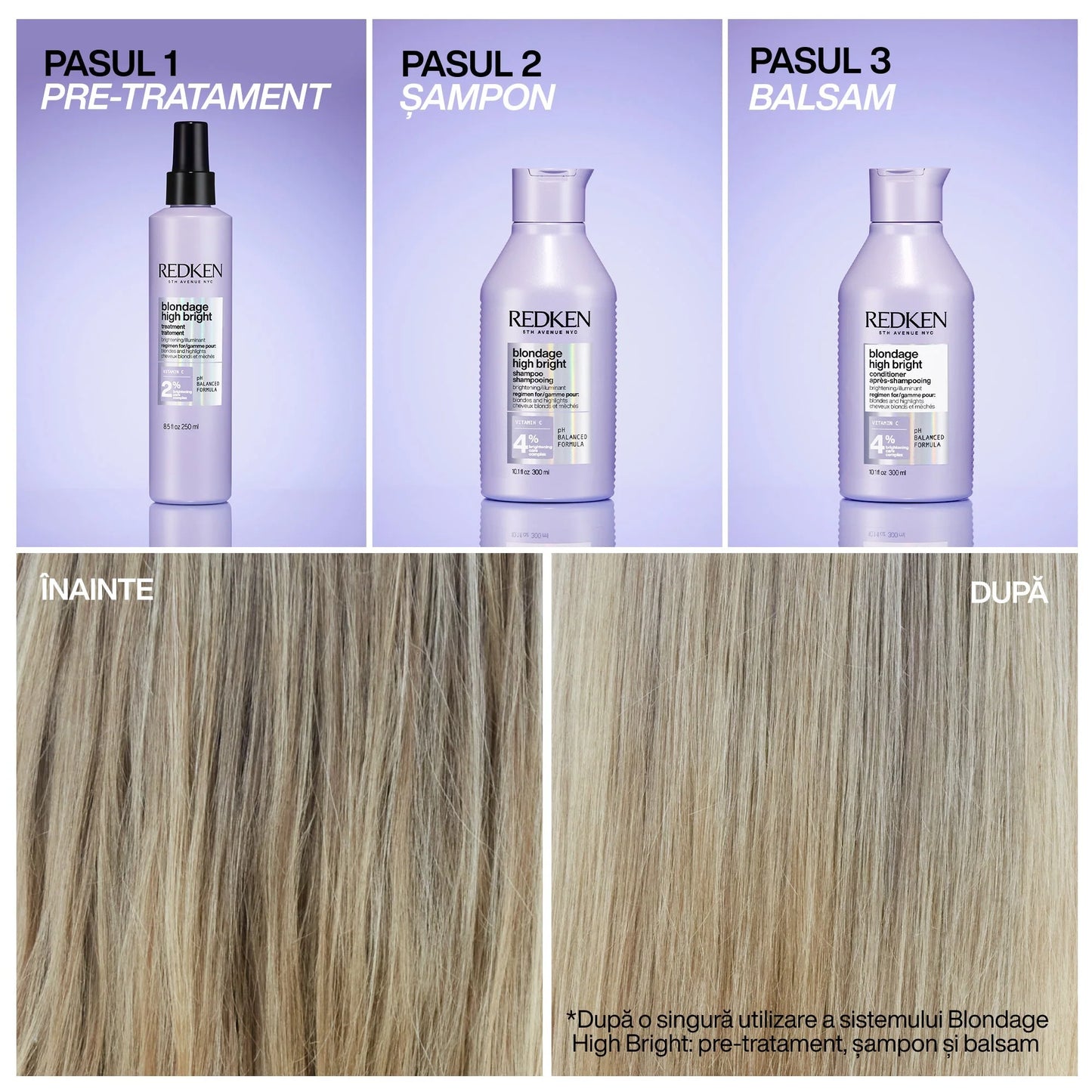 Redken Blondage High Bright világosító sampon szőke hajra 300ml