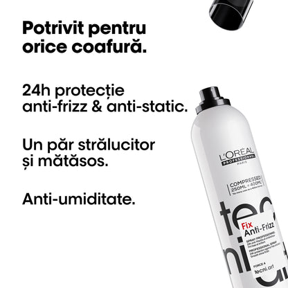 Göndörödésgátló hajfixáló spray – L'Oréal Professionnel Tecni.Art Fix Anti-Frizz 250ml