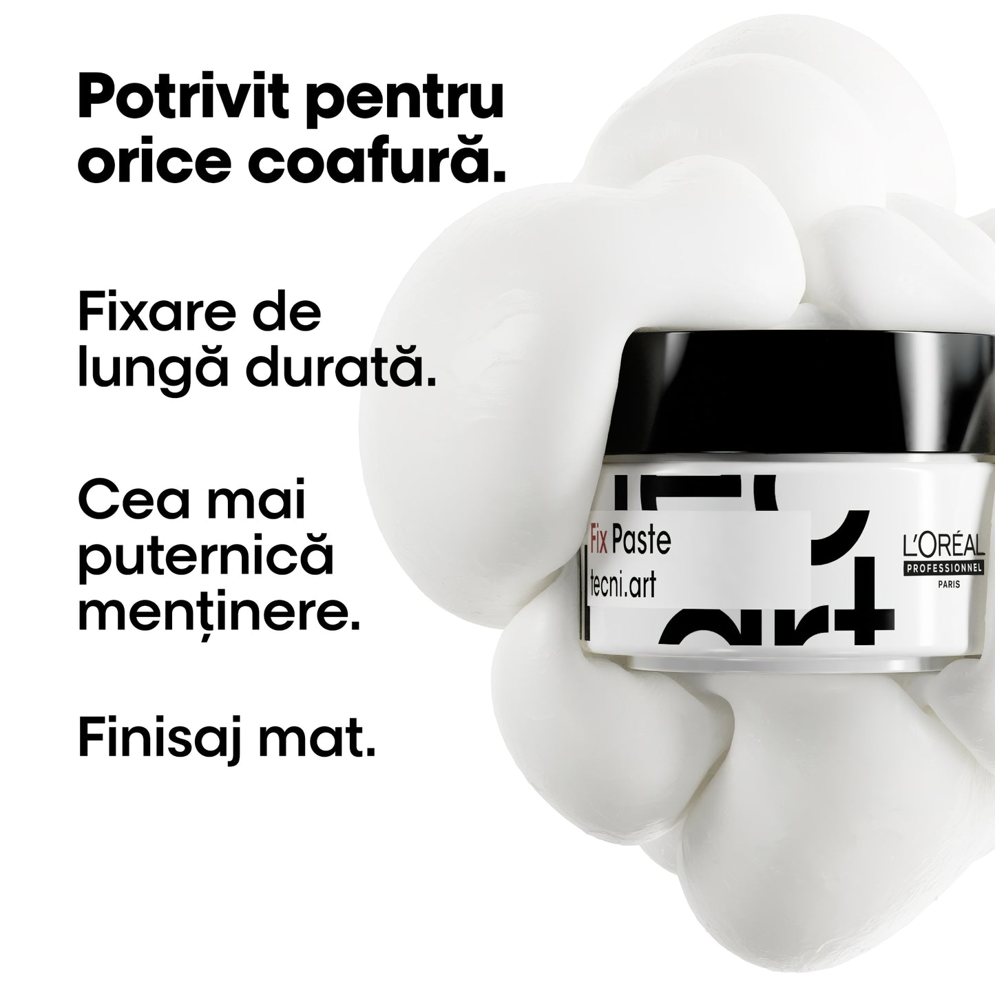 Pastă de fixare profesională L’Oréal Professionnel Tecni.Art Fix Paste – textură & control