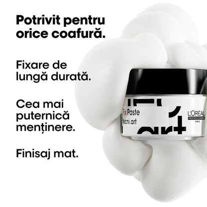 Pastă de fixare profesională L’Oréal Professionnel Tecni.Art Fix Paste – textură & control