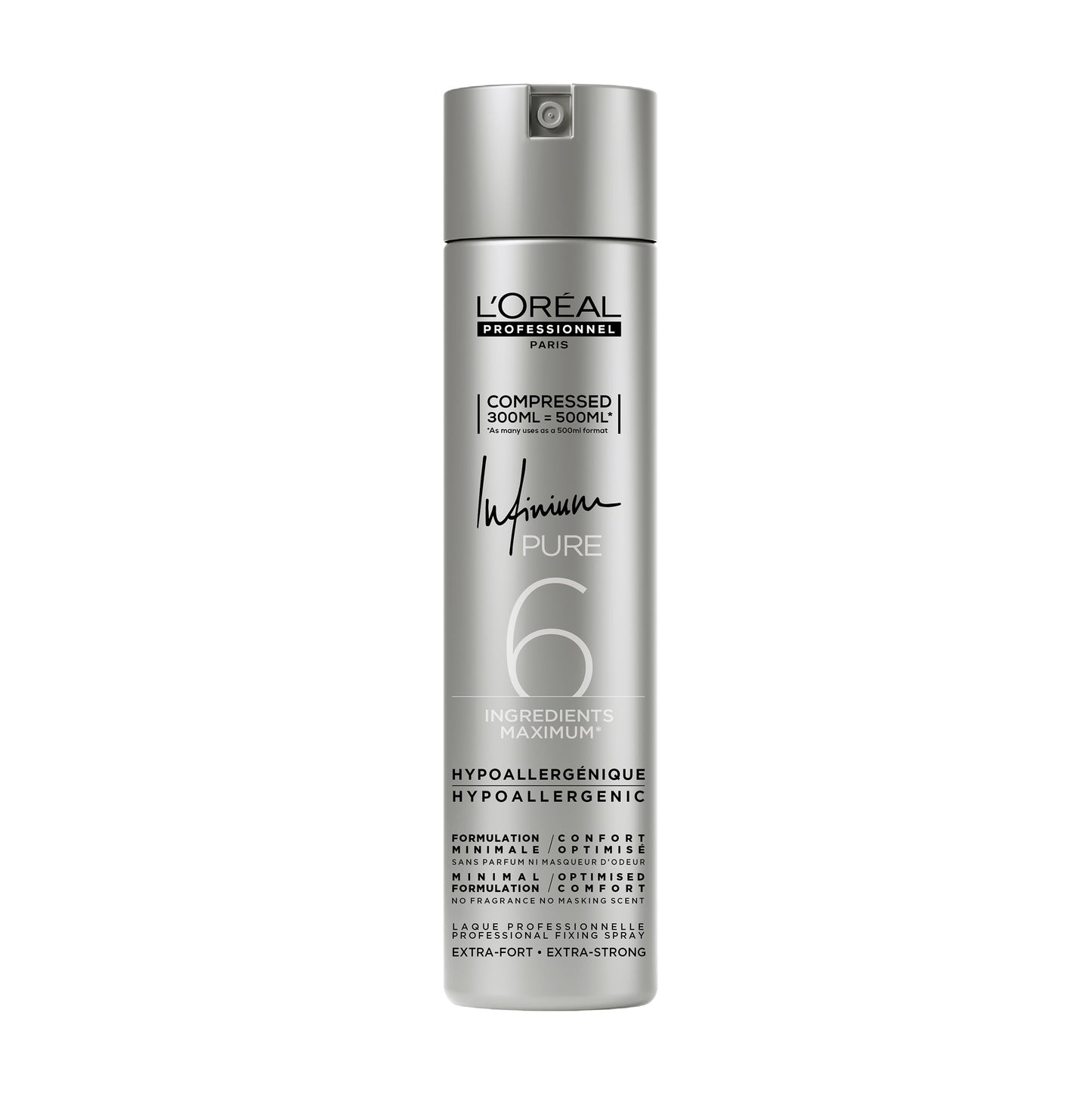 Fixativ profesional L’Oréal Professionnel Tecni.Art Infiniul Pure Strong – fixare puternică, control de lungă durată 300ml