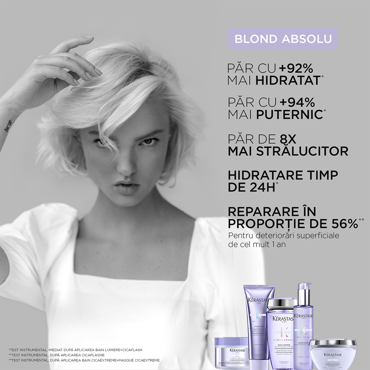 Hidratáló sampon - Kérastase Blond Absolu Bain Lumiere - Világosító hatású sampon szőkített vagy melírozott hajra - 250ml
