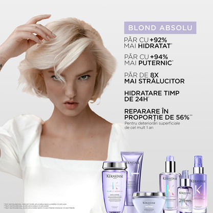 Kezelés sérült szőke hajra – Kérastase Blond Absolu Cicaflash, intenzív hidratálás elnehezítés nélkül, 250ml
