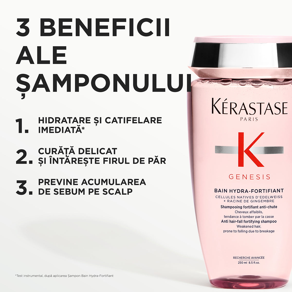 Erősítő sampon gyenge hajra - Kérastase Genesis Bain Hydra Fortifiant - Erősíti és védi a törékeny hajat - 250ml