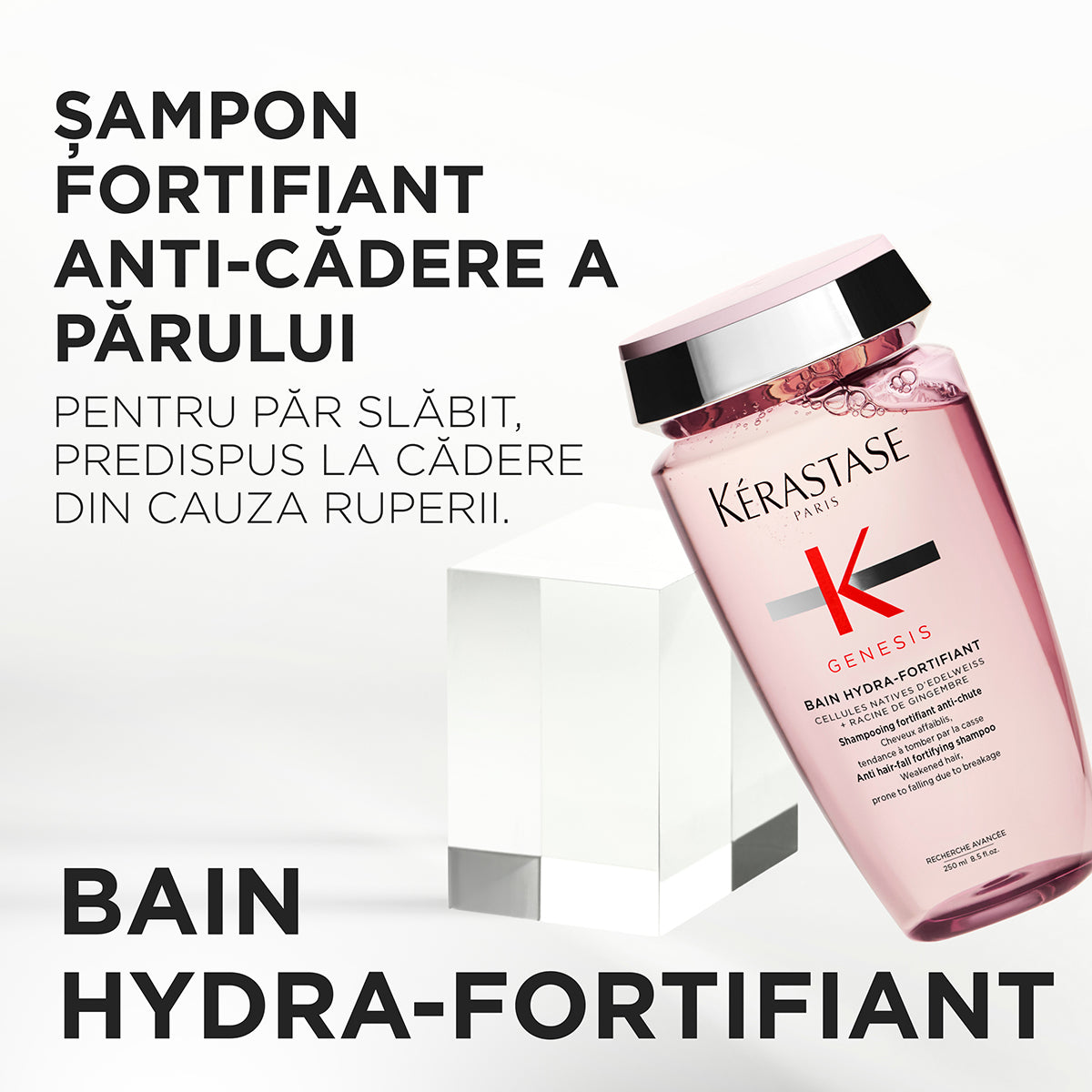 Erősítő sampon gyenge hajra - Kérastase Genesis Bain Hydra Fortifiant - Erősíti és védi a törékeny hajat - 250ml