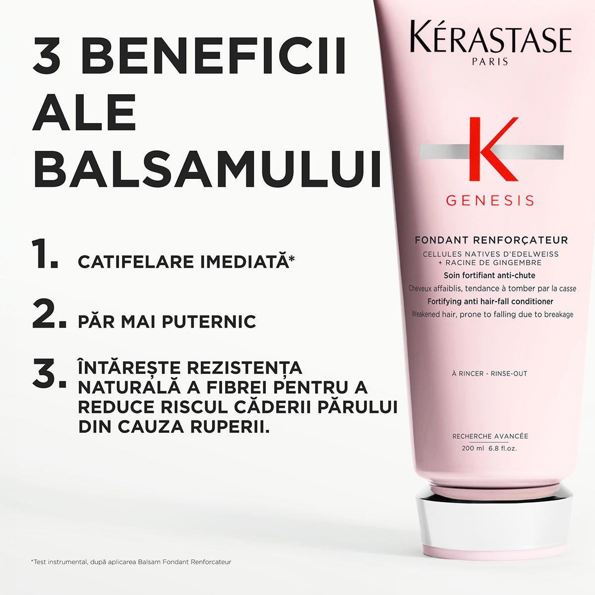Erősítő balzsam gyenge hajra - Kérastase Genesis Fondant Renforçateur - Erősíti és védi a hajhullásra hajlamos hajat - 200ml