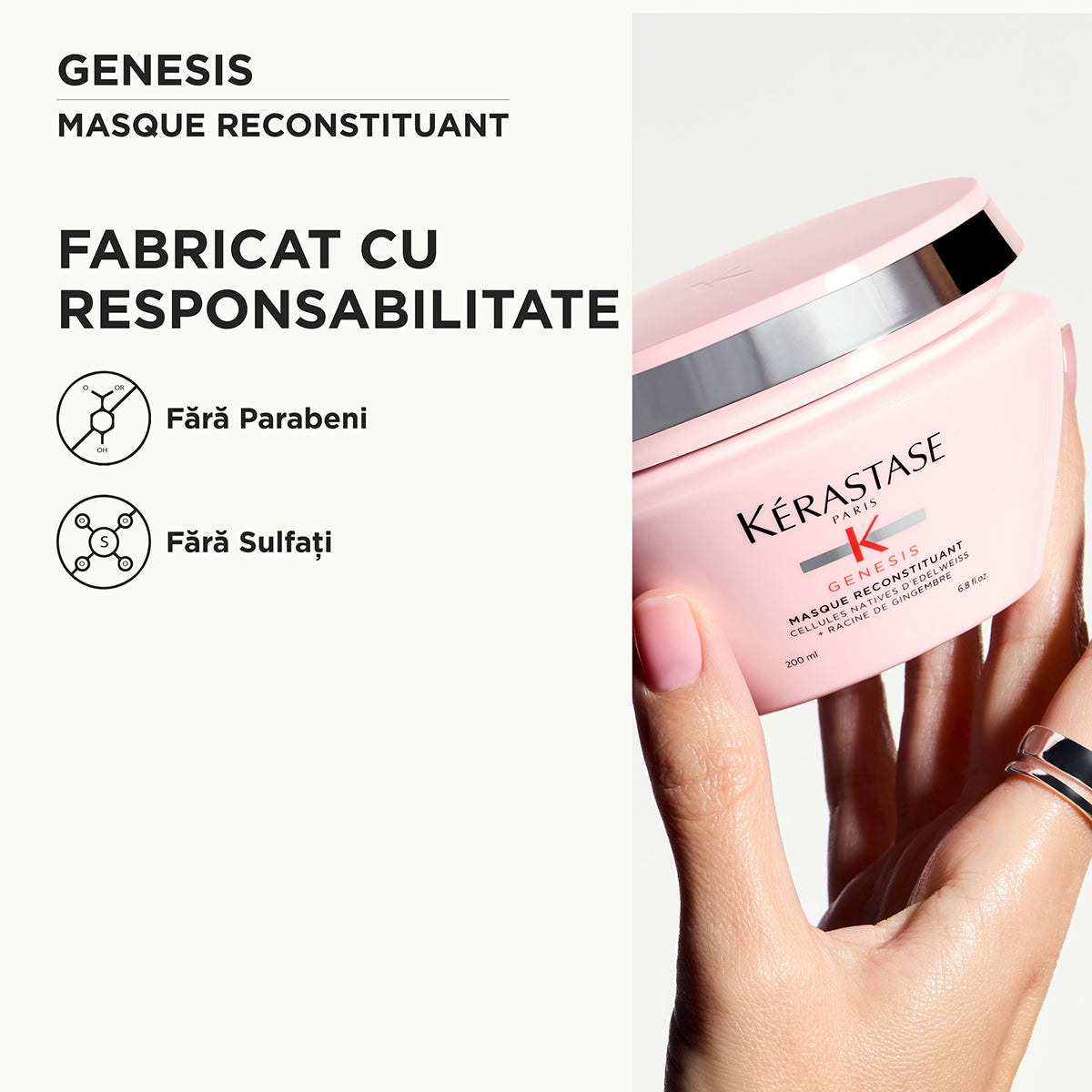 Erősítő maszk legyengült hajra - Kérastase Genesis Masque Reconstituant - Regeneráló és erősítő - 200ml
