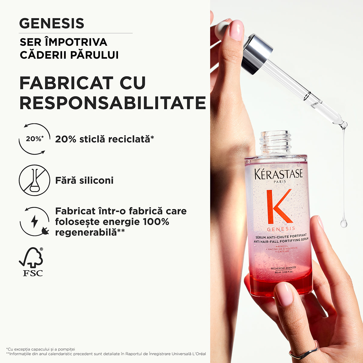 Hajhullás elleni erősítő szérum - Kérastase Genesis Serum Anti-Chute Fortifying - Védelem és erősítő - 90ml