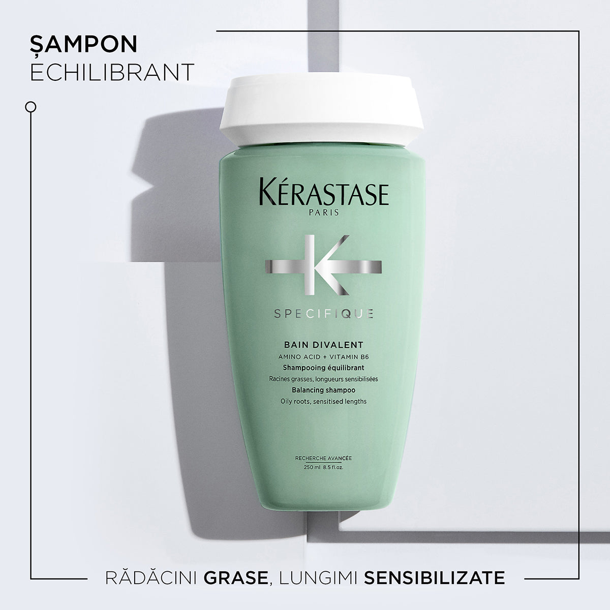 Kiegyensúlyozó sampon zsíros hajtövekre és érzékenyített hajhosszra – Kérastase Spécifique Bain Divalent 250ml