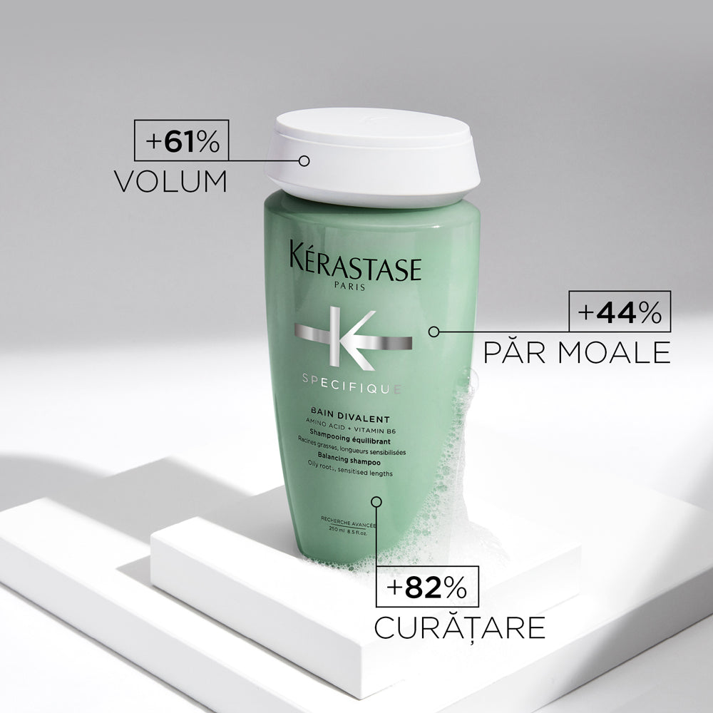 Kiegyensúlyozó sampon zsíros hajtövekre és érzékenyített hajhosszra – Kérastase Spécifique Bain Divalent 250ml