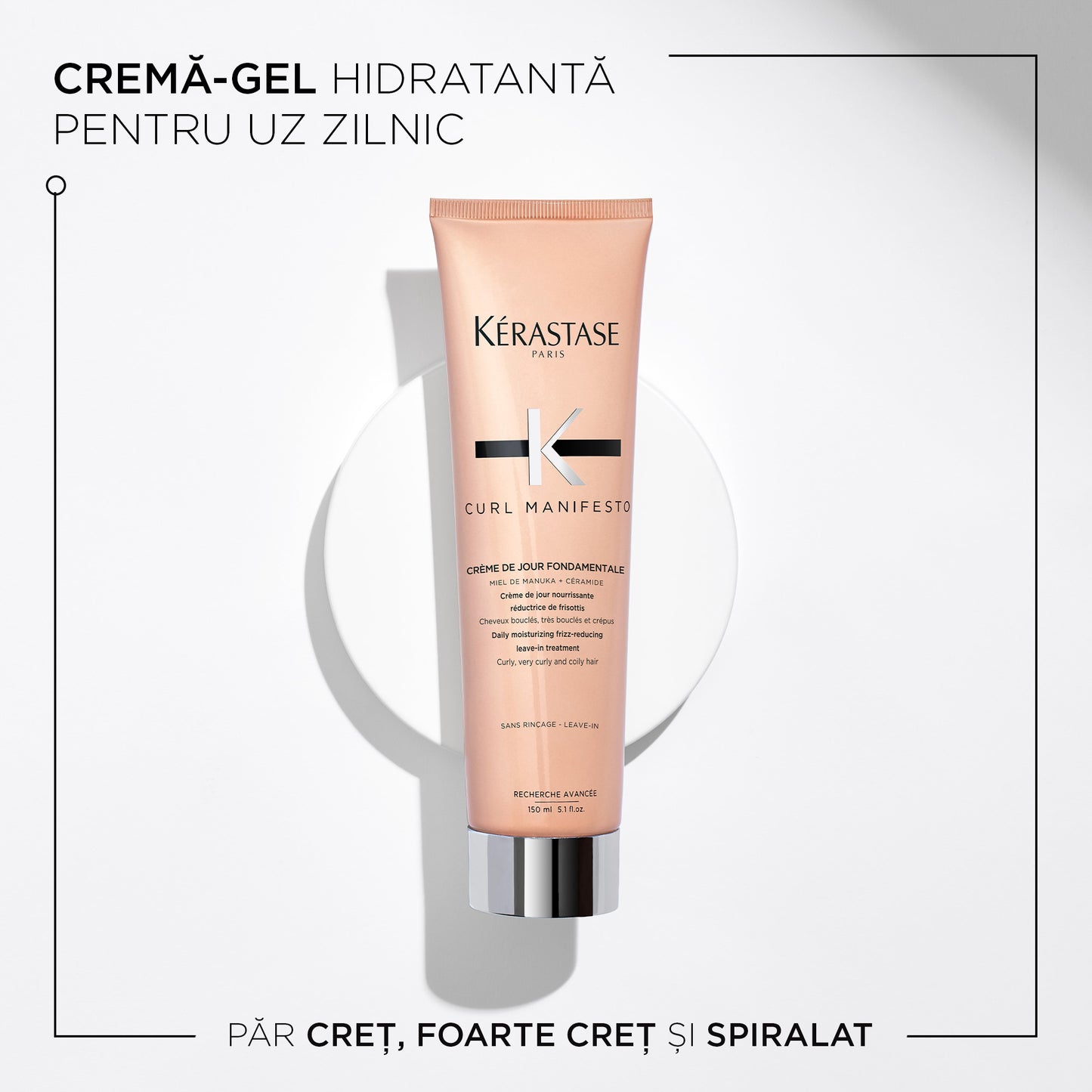 Kérastase CURL MANIFESTO Nem kiöblítendő krém hullámos és göndör hajra Crème De Jour Fondamentale 150 ml