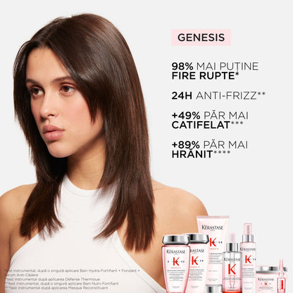 Kérastase Genesis Bain Nutri Fortifiant Riche erősítő sampon száraz, gyenge, hajhullásra hajlamos hajra 500 ml