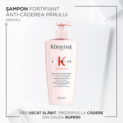 Kérastase Genesis Bain Nutri Fortifiant Riche erősítő sampon száraz, gyenge, hajhullásra hajlamos hajra 500 ml