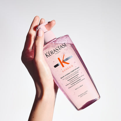 Kérastase Genesis Bain Hydra-Fortifiant újratölthető sampon zsíros, gyenge hajra 500ml