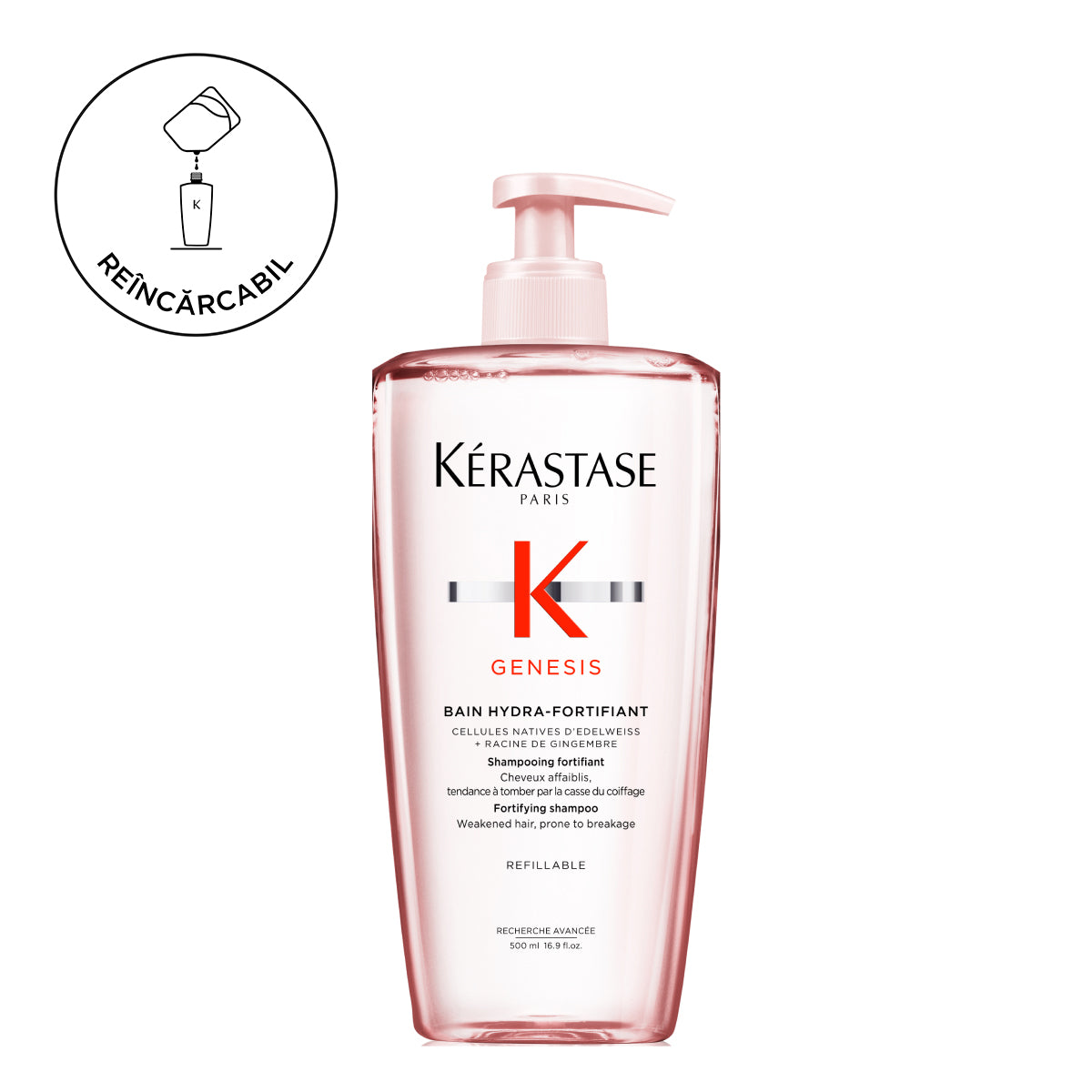Kérastase Genesis Bain Hydra-Fortifiant újratölthető sampon zsíros, gyenge hajra 500ml