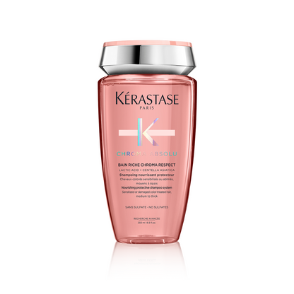 Kérastase Chroma Absolu Bain Riche Chroma Respect védő, tápláló sampon festett, normál és vastag hajra, 250 ml