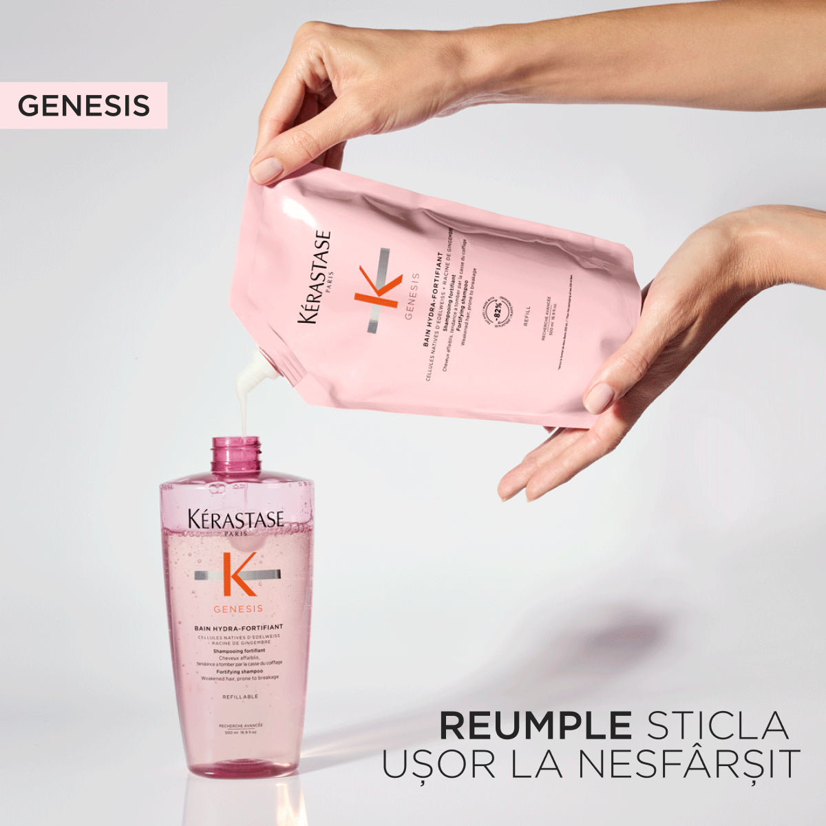 Kérastase Genesis Bain Hydra-Fortifiant hajhullás elleni erősítő sampon, zsíros, elvékonyodott hajra 500ml