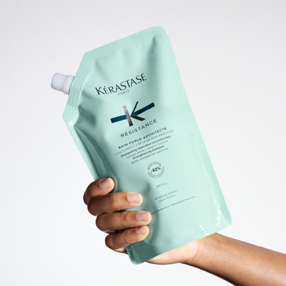 Kérastase Résistance Bain Force Architecte sampon gyenge és sérült hajra – utántöltő 500 ml