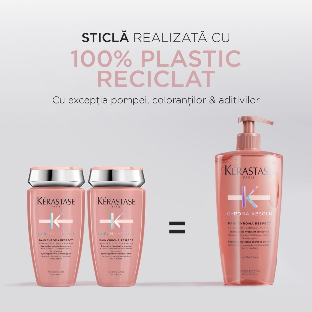 Kérastase Chroma Absolu Bain Chroma Respect Utántölthető sampon finom és normál festett hajra 500ml