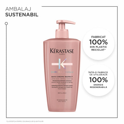 Kérastase Chroma Absolu Bain Chroma Respect Utántölthető sampon finom és normál festett hajra 500ml