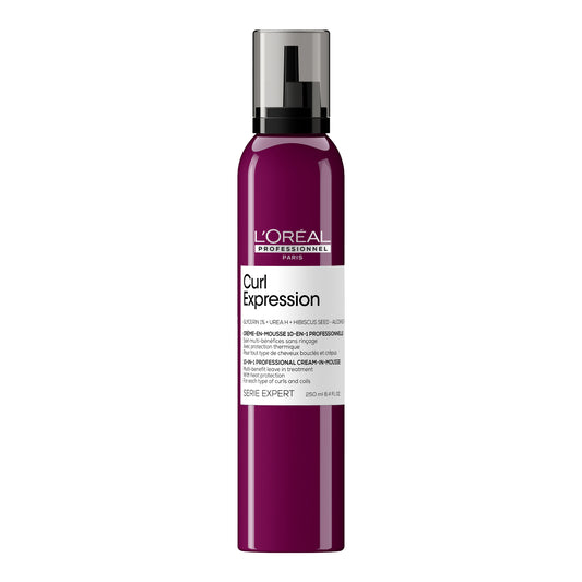 L'Oréal Professionnel SE Curl Expression professzionális hab hullámos vagy göndör hajra, 10 az 1-ben, hidratálás, definíció, hővédelem, szulfátmentes, szilikonmentes, vegán, 250ml