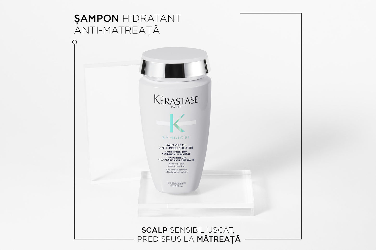Hidratáló korpásodás elleni sampon érzékeny, száraz fejbőrre – Kérastase Symbiose Bain Crème 250 ml