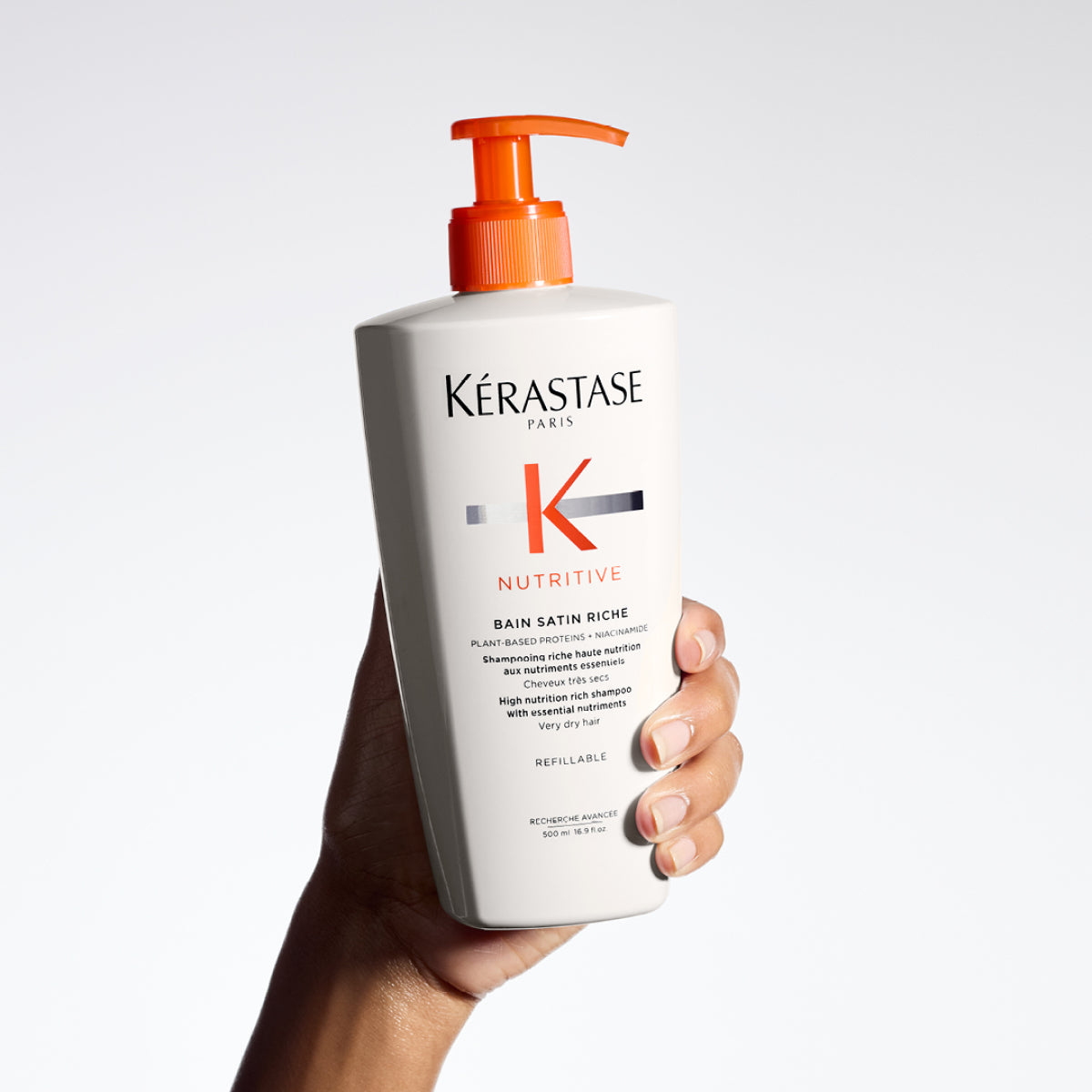 Kérastase Nutritive Bain Satin Riche utántölthető intenzív tápláló sampon nagyon száraz hajra, 500 ml
