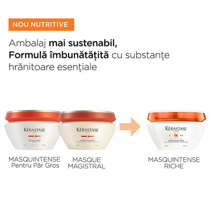 Ultratápláló maszk - Kérastase Nutritive Masquintense Riche - Táplálás nagyon száraz hajra - 200ml