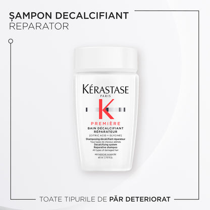 Helyreállító vízkőoldó sampon sérült hajra – Kérastase Première Bain Décalcifiant Réparateur 80 ml