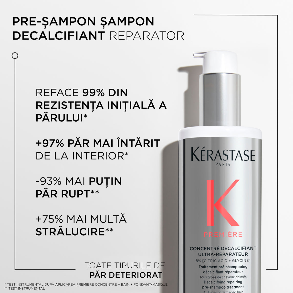 Károsodott hajra való hajsampon előtti vízkőoldó regeneráló koncentrátum – Kérastase Première Concentré Décalcifiant Ultra-Réparateur 250ml