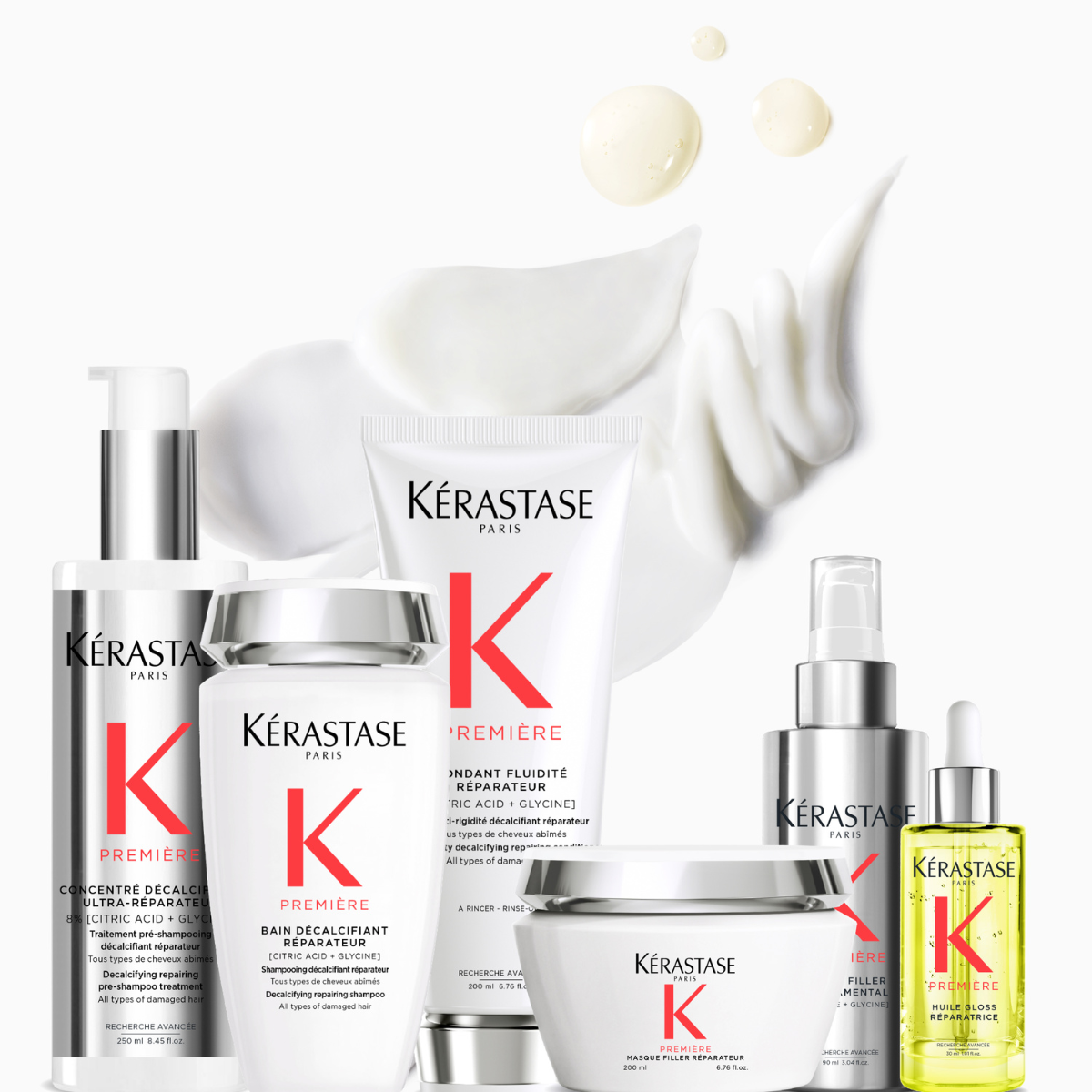 Károsodott hajra való hajsampon előtti vízkőoldó regeneráló koncentrátum – Kérastase Première Concentré Décalcifiant Ultra-Réparateur 250ml