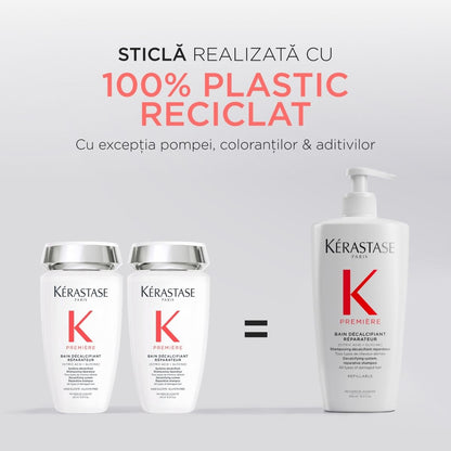 Kérastase Première Bain Décalcifiant Réparateur 500ml – Kalciumlerakódást eltávolító, újratölthető regeneráló sampon károsodott hajra