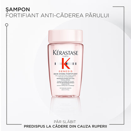 Kérastase Genesis Bain Hydra-Fortifiant + Fondant + Défense Thermique hajhullás elleni szett legyengült hajra, 80+75+45ml