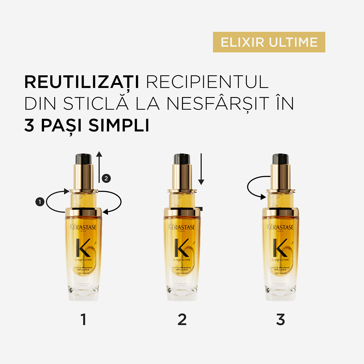 Fényt és frizz-szabályozást biztosító, nem kiöblítendő olaj — Kérastase Elixir Ultime Huile Originale 75 ml