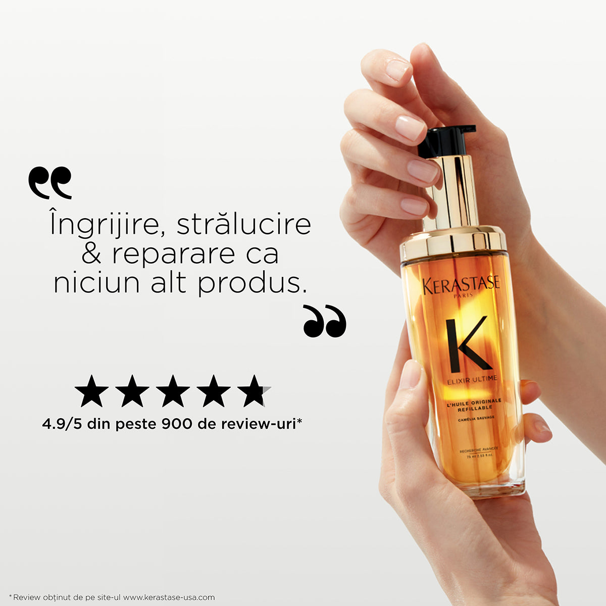 Fényt és frizz-szabályozást biztosító, nem kiöblítendő olaj — Kérastase Elixir Ultime Huile Originale 75 ml