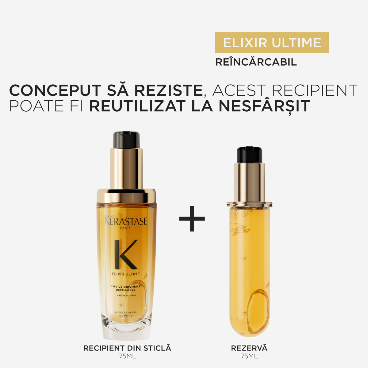 Fényt és frizz-szabályozást biztosító, nem kiöblítendő olaj — Kérastase Elixir Ultime Huile Originale 75 ml
