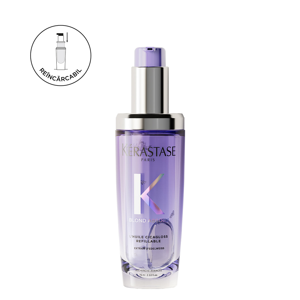 Kérastase Blond Absolu L'Huile Cicagloss 75ml – Hajregeneráló olaj szőke hajra, újratölthető
