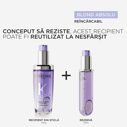 Kérastase Blond Absolu L'Huile Cicagloss 75ml – Hajregeneráló olaj szőke hajra, újratölthető