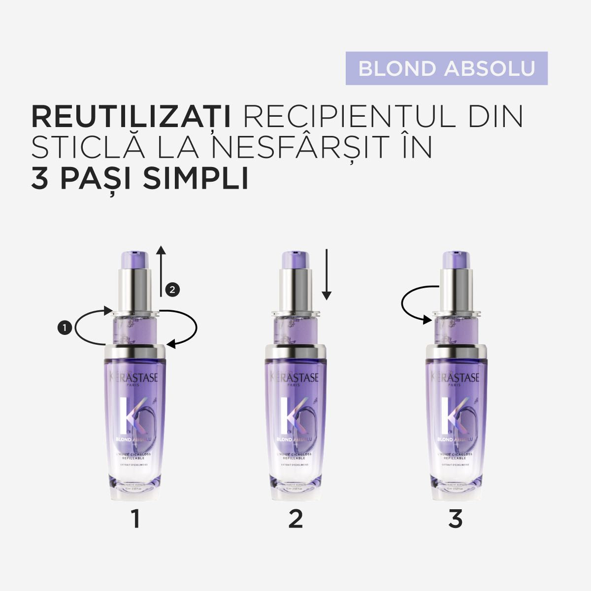 Kérastase Blond Absolu L'Huile Cicagloss 75ml – Hajregeneráló olaj szőke hajra, újratölthető