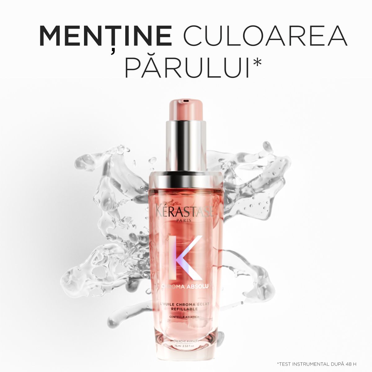 Olaj festett haj fényének fokozására — Kérastase Chroma Absolu L'Huile Chroma Éclat Refill 75ml