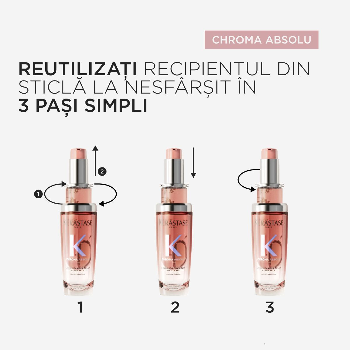 Olaj festett haj fényének fokozására — Kérastase Chroma Absolu L'Huile Chroma Éclat Refill 75ml