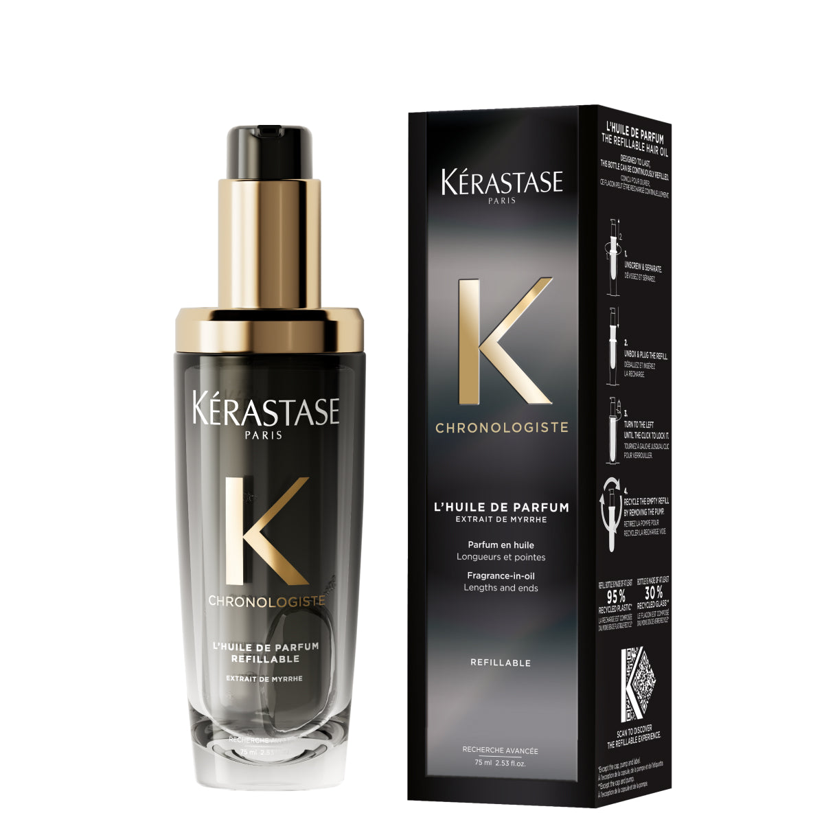 Utántölthető revitalizáló illatos olaj — Kérastase Chronologiste Huile de Parfum 75ml