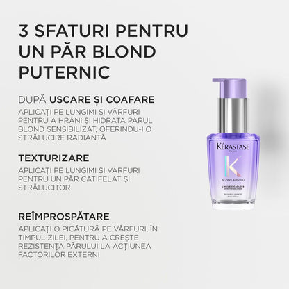 Fényt adó helyreállító olaj szőke hajra mini — Kérastase Blond Absolu L'Huile Cicagloss 30ml