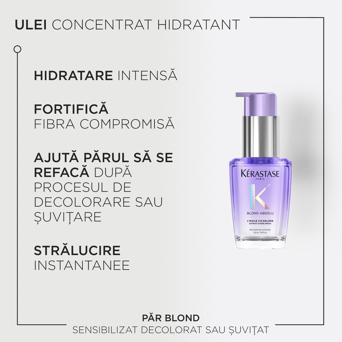 Fényt adó helyreállító olaj szőke hajra mini — Kérastase Blond Absolu L'Huile Cicagloss 30ml