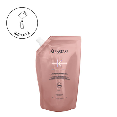 Hidratáló sampon utántöltő minden festett hajtípusra - Kerastase Chroma Absolu Bain Chroma Respect, 500ml