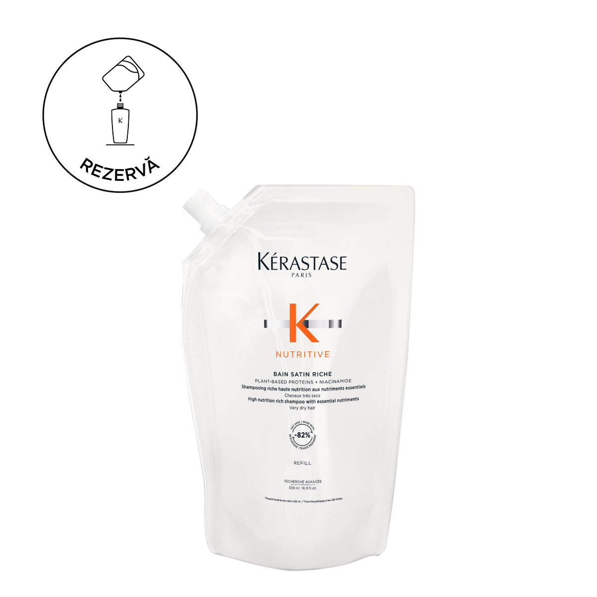 Tápláló sampon nagyon száraz, közepesen vastag és vastag hajra – Kérastase Nutritive Bain Satin Riche 500ml