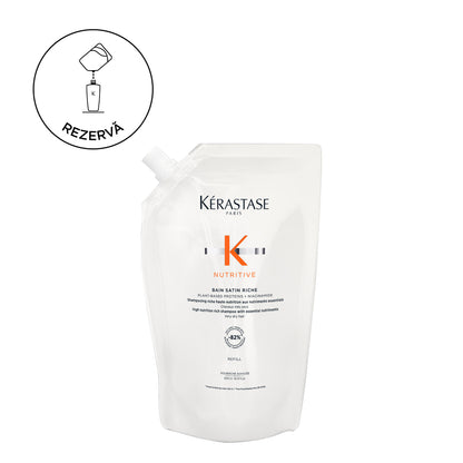 Tápláló sampon nagyon száraz, közepesen vastag és vastag hajra – Kérastase Nutritive Bain Satin Riche 500ml